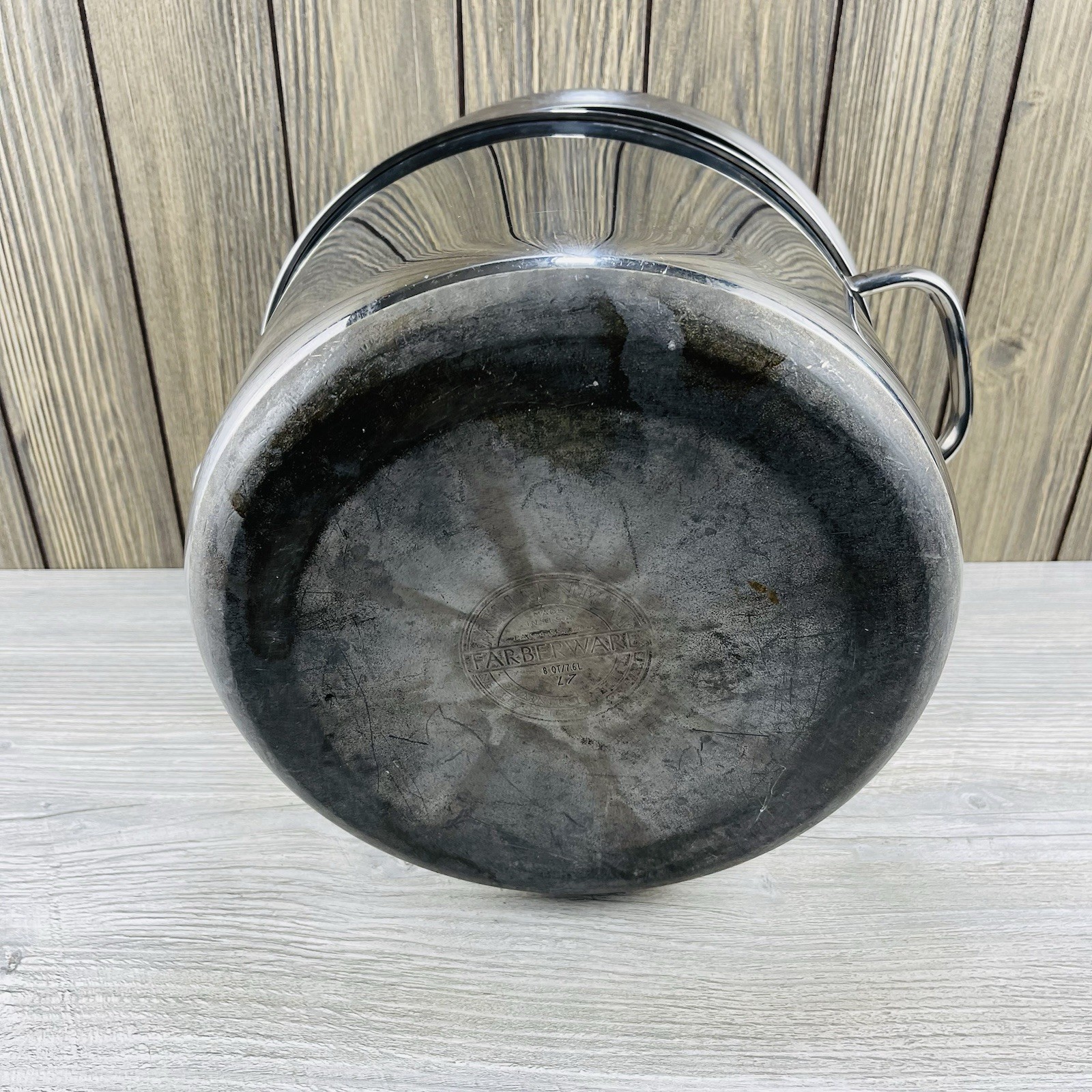 Farberware Millennium Stainless NEVER STICK 8QT Stock Pot Lid 2 Handles USA