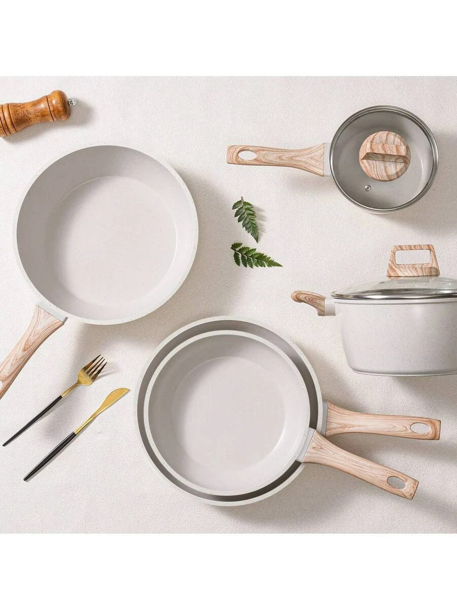 12Pc Non Stick Granite Induction Cookware Set Multiple Stovetops