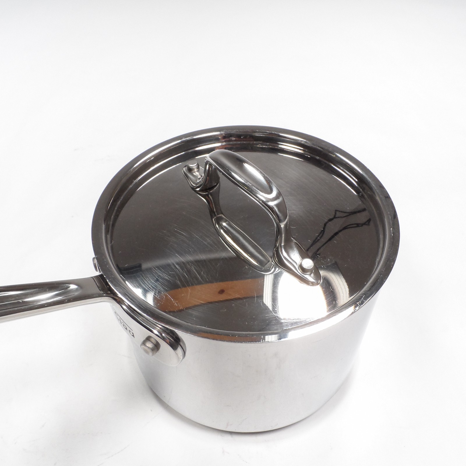 All Clad Made in USA Tri Ply 6″ 2 Quart Stainless Steel Sauce Pan Pot – With Lid