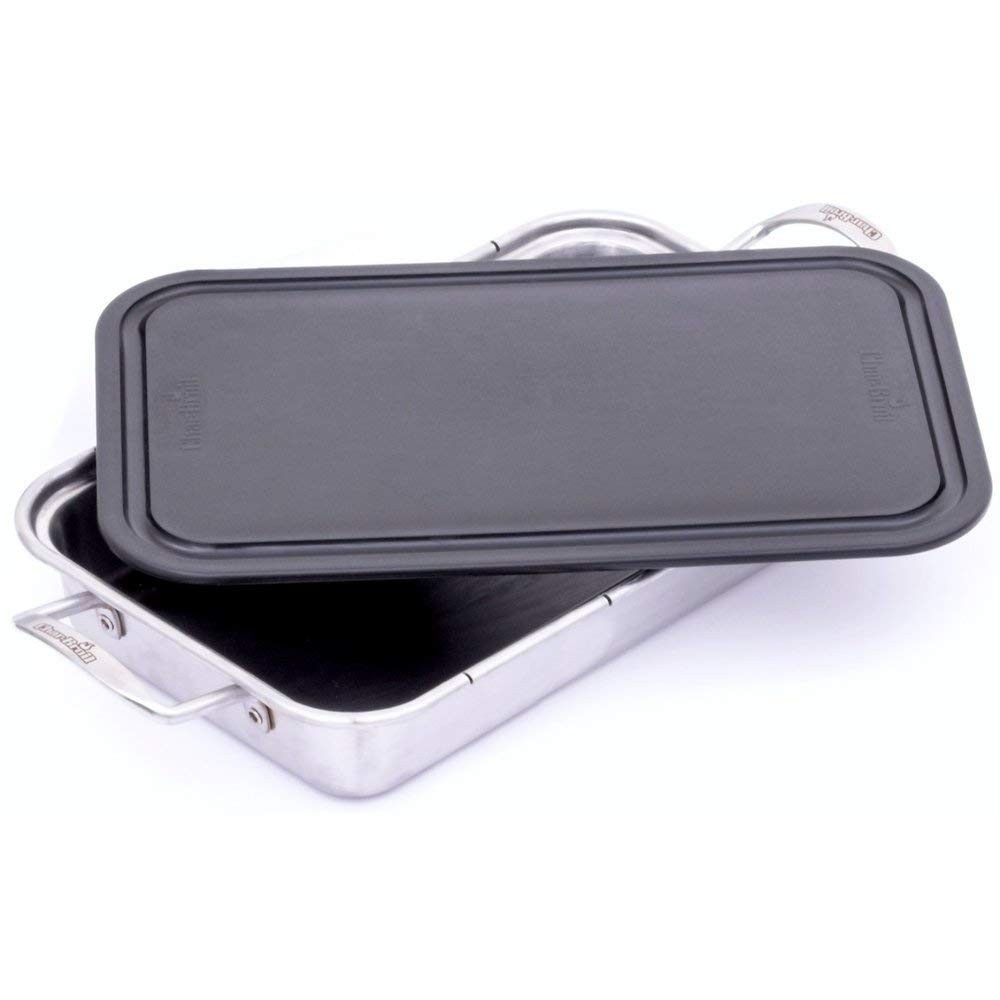 3526981p04 Grill Plus Roasting Pan & Cutting Board Silver