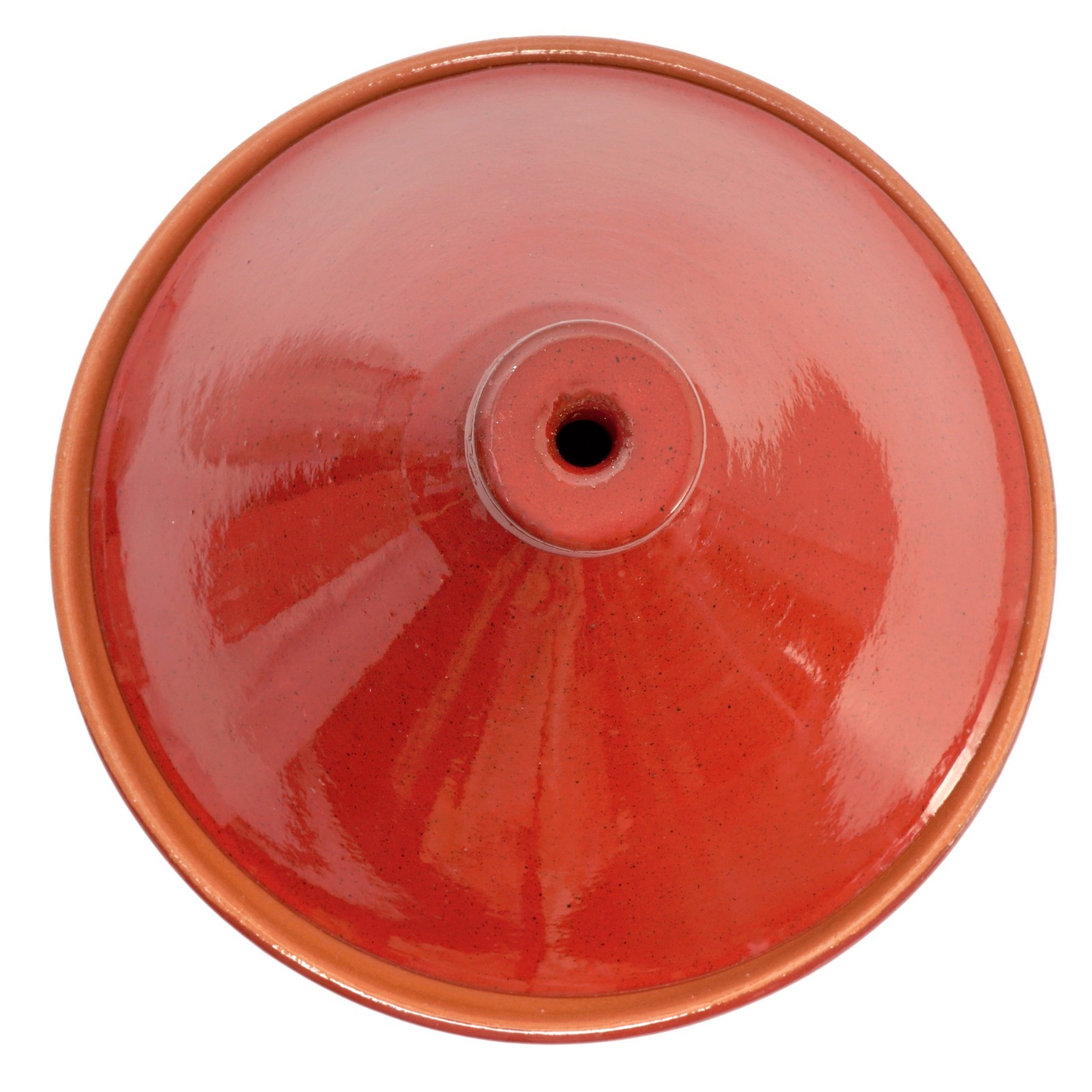 De Silva Red Glazed Terracotta Clay Tagine Cooking Pot Made in Italy 10″ 1.5 Qt