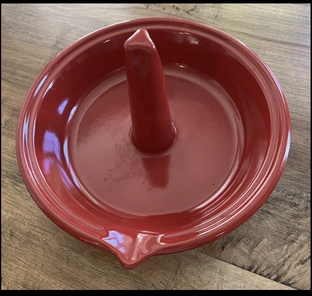 Emile Henry “Flame” Red Ceramic Chicken Roaster Made in France