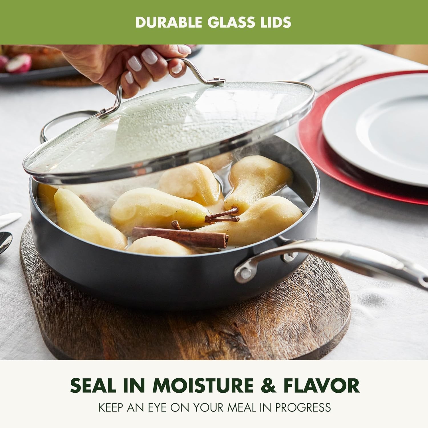 GreenPan Valencia Pro Ceramic Nonstick 22 Piece Cookware Set, Hard Anodized PFAS