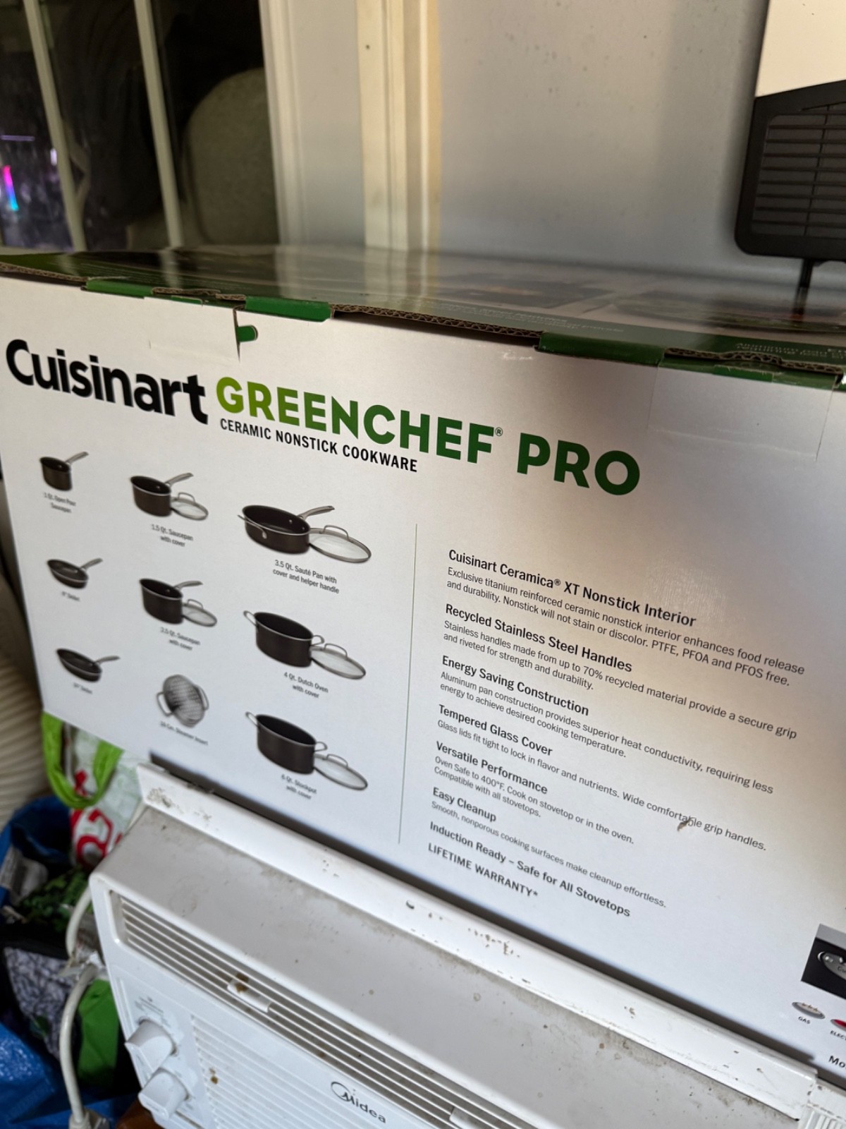 Cuisinart green chef pro 14 piece ceramic nonstick cookware