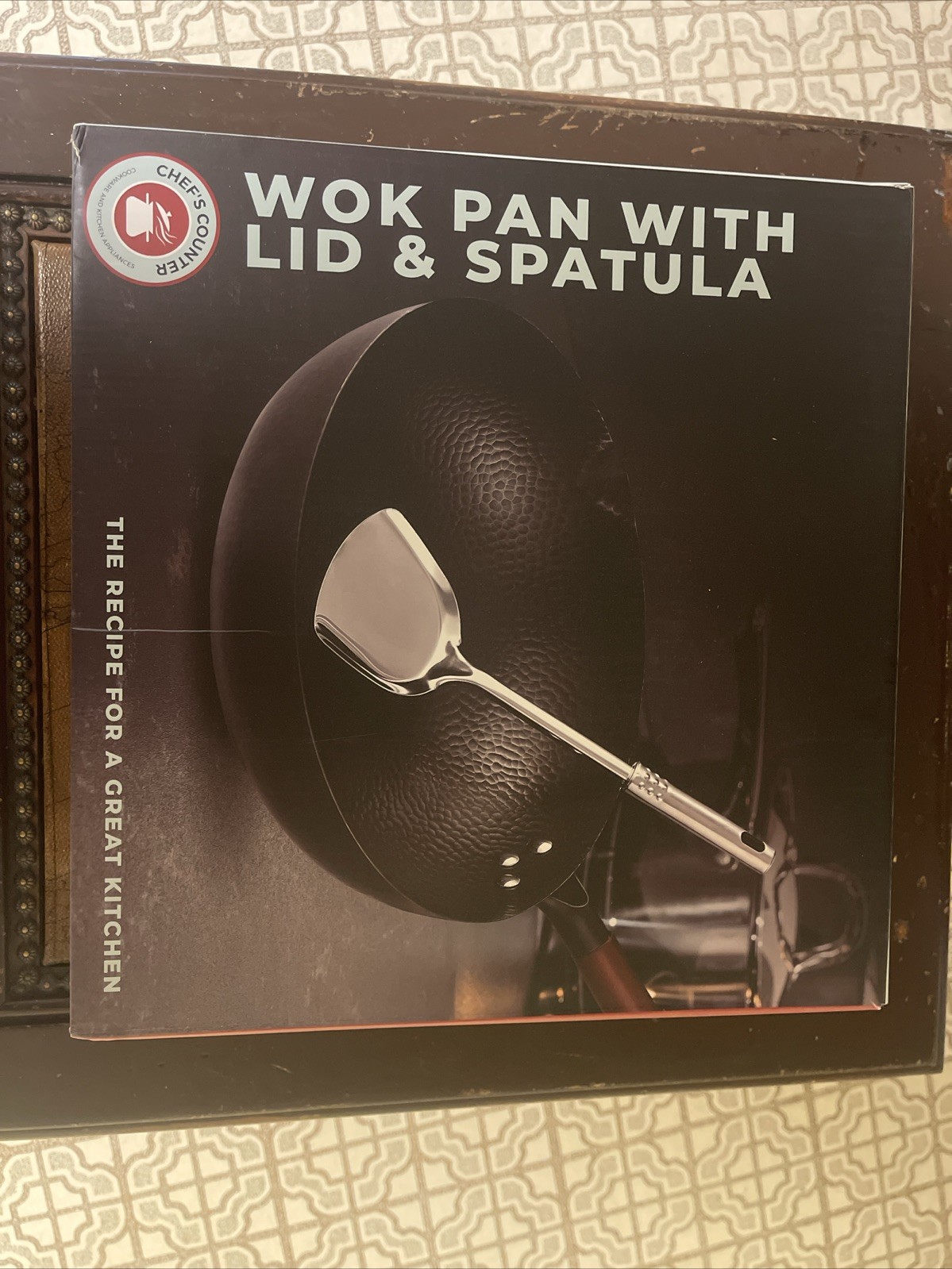 Brand New! Chef’s Counter Wok Pan With Lid And Spatula Pre-Seasoned Carbon Steel