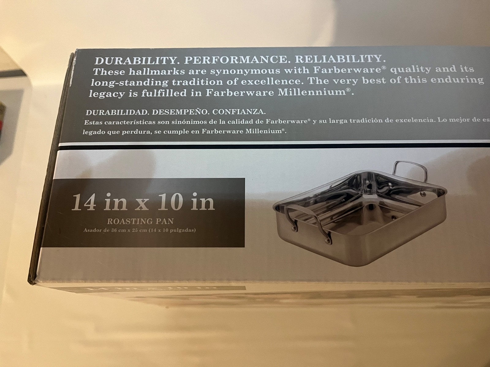 Farberware 14″x10″ Roasting Pan Stainless Steel NIB