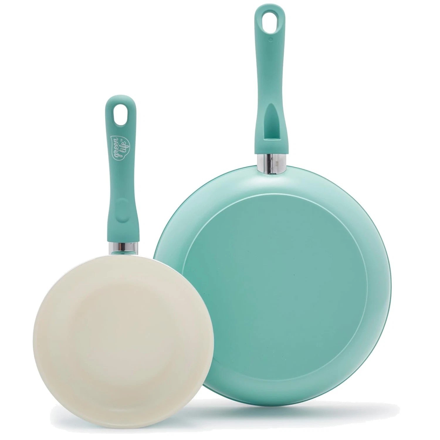 Turquoise Ceramic Nonstick Fry Pan Set
