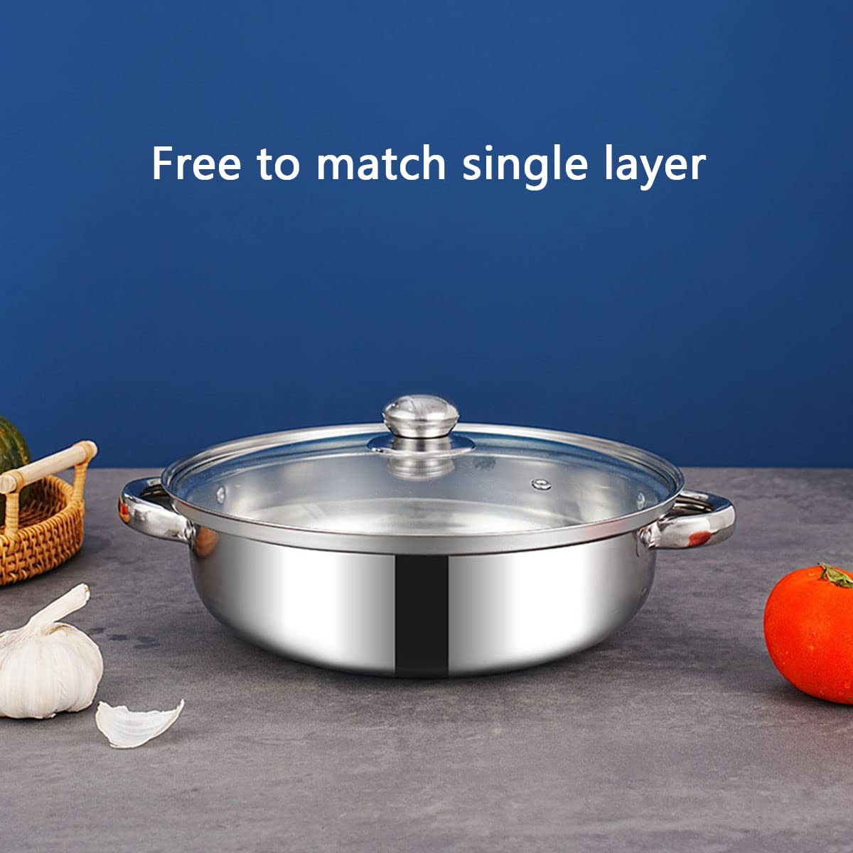 Steamer Pot for Cooking 11 inch, Steamer Pots 3-tier Multipurpose Stainless S…