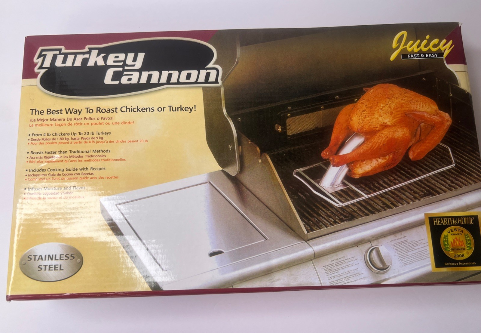 CAMP CHEF Turkey Cannon Stainless Steel Infusion Roaster 4 lb – 20 lb poultry
