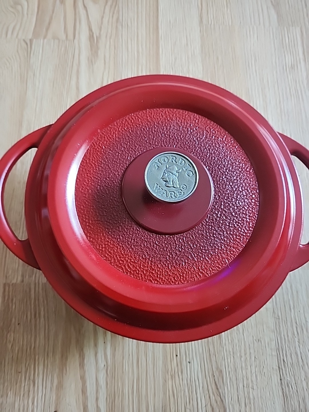 NORDIC Non-Stick Cast Aluminum 6 Qt Stockpot Dutch Oven Roaster Fry Pan Lid USA