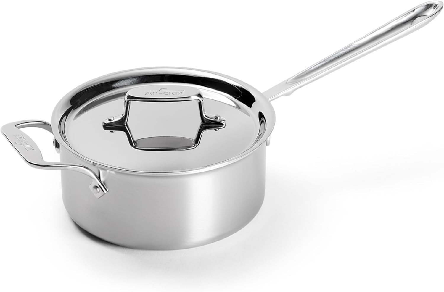 Durable 3 Quart 5-Ply Stainless Steel Saucepan, Induction & Broiler Safe