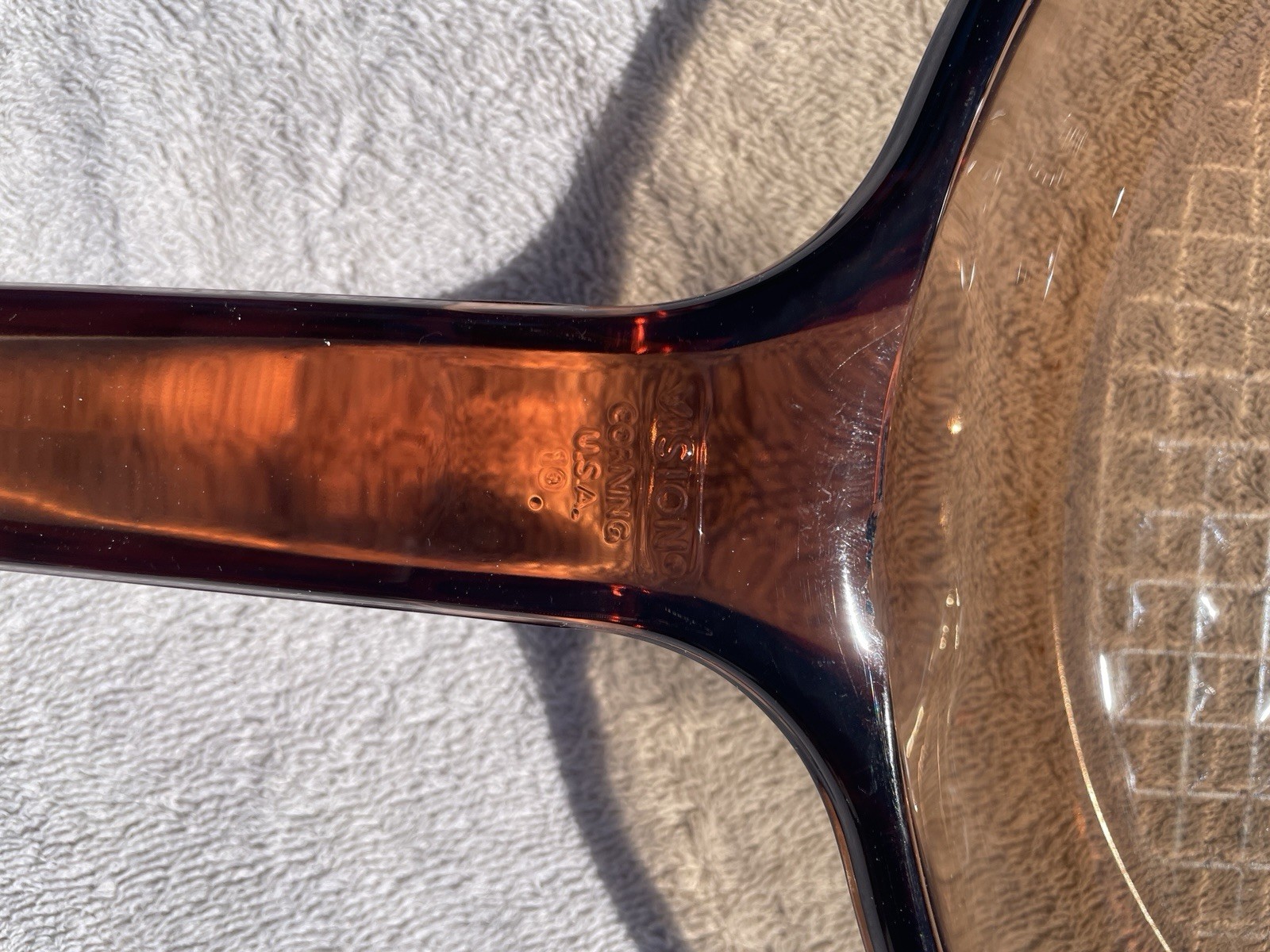 VISION by Corning Glass Frying Pan Set Brown Round Transparent 10″ & 7″