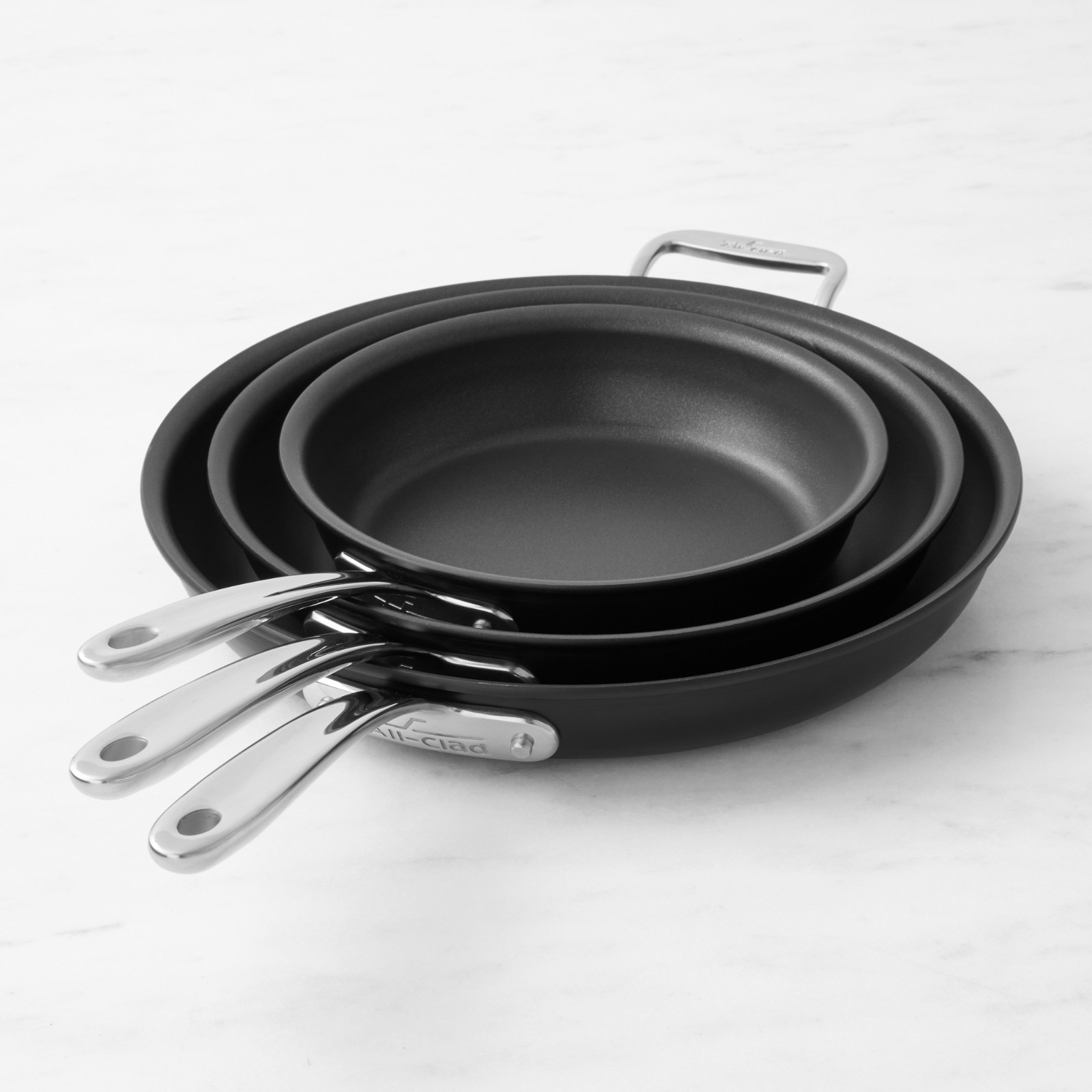 All-Clad NS Pro Nonstick Fry Pan Set 3-Piece 8 10 12 Inch Induction