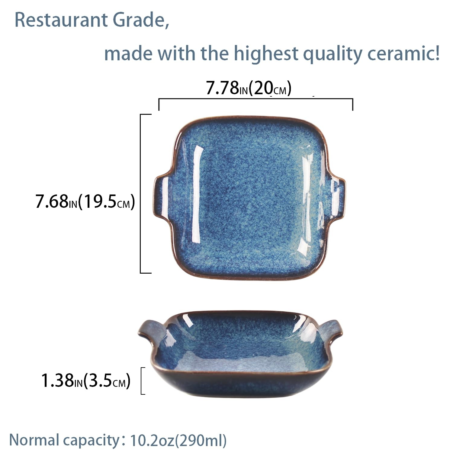 Liuywyhcf Ceramics Au Gratin Baking Dishes Set Of 4 Baking Tray Bake Ware 10.2
