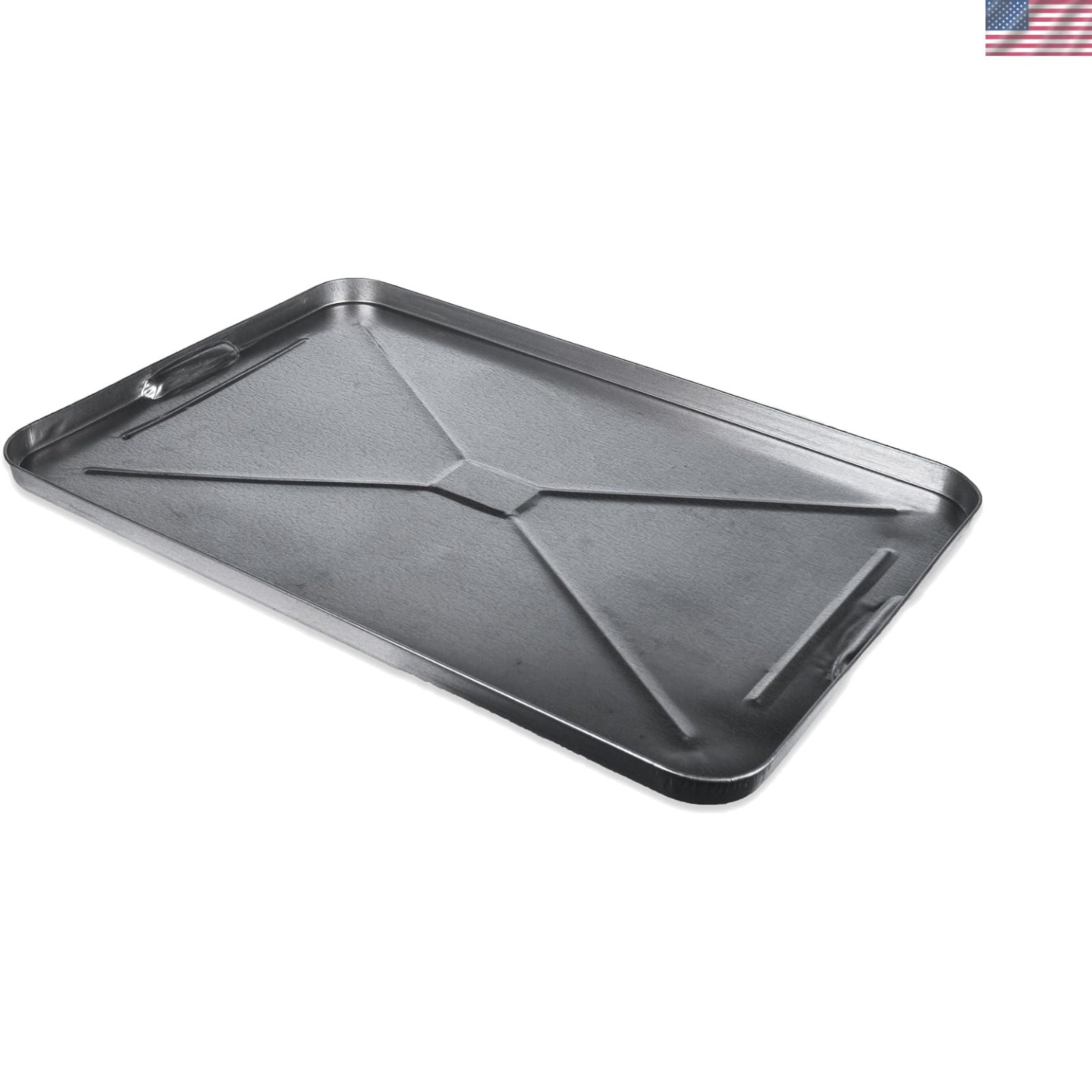 Rust-Resistant Heavy-Duty Drip Tray – 6 Quart Capacity for Fluid Containment