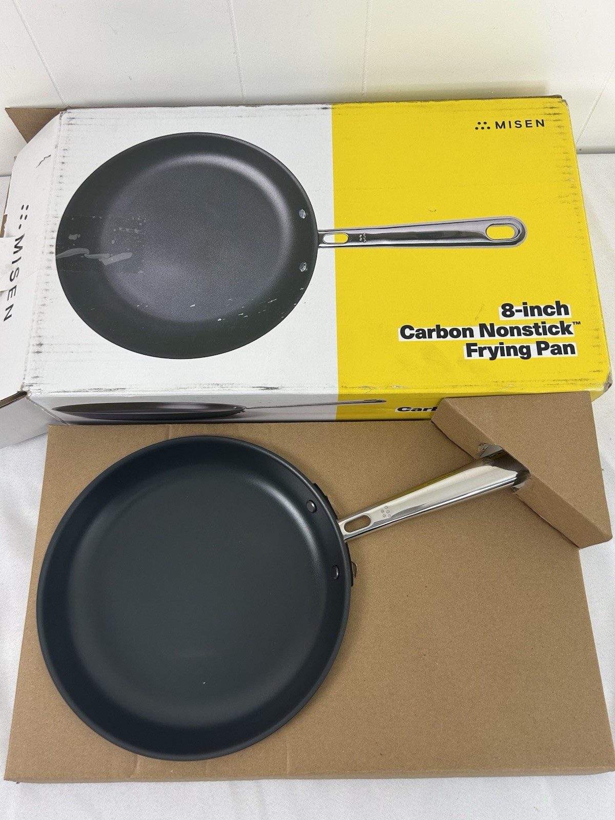 Misen 8” Inch Carbon Nonstick Frying Pan 3-Ply Durable Construction New OpenBox
