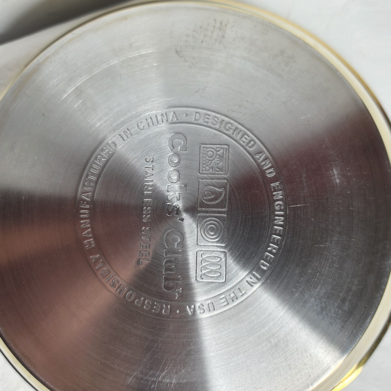Cooks Club Stainless Steel Cookware Gold Sides Frying Pans Vintage Quality