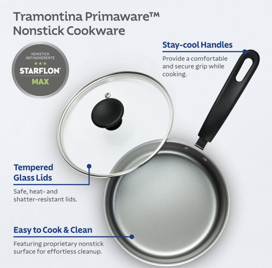 Tramontina Primaware 18-Piece Nonstick Cookware Set Blue