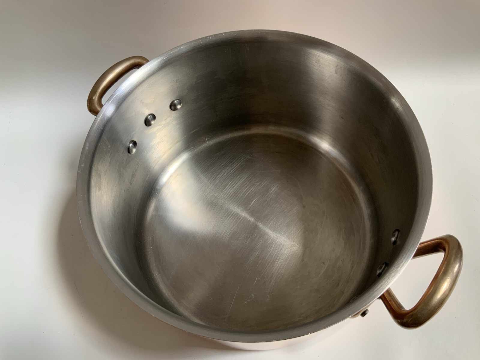 Williams Sonoma LARGE 5 QUART Copper Stock Pot Made in France 9.78 X 5.5’’T