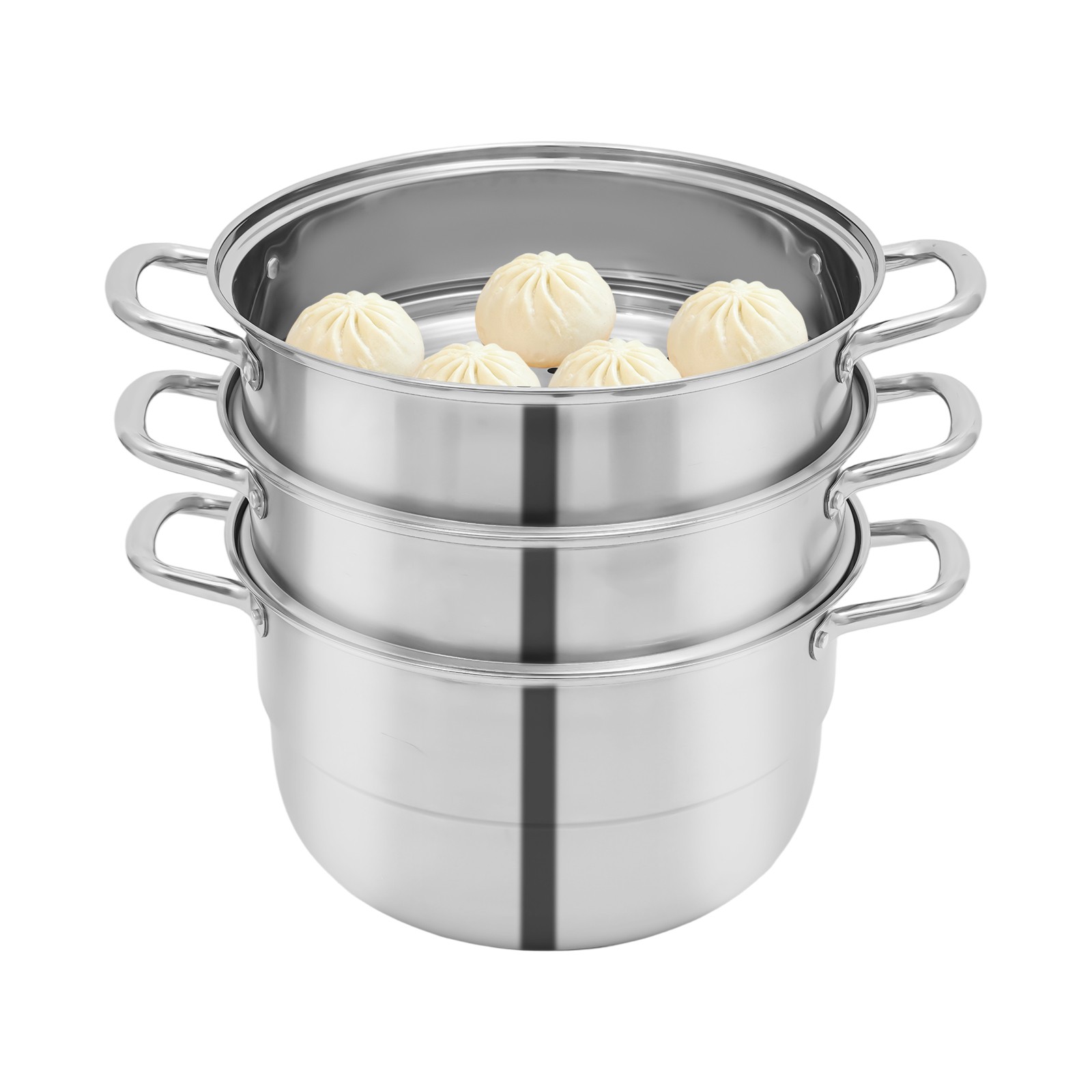 32.5cm 5 Tier Stainless Steel Steam Cooker Steamer Pan Cook Pot Set kitchen