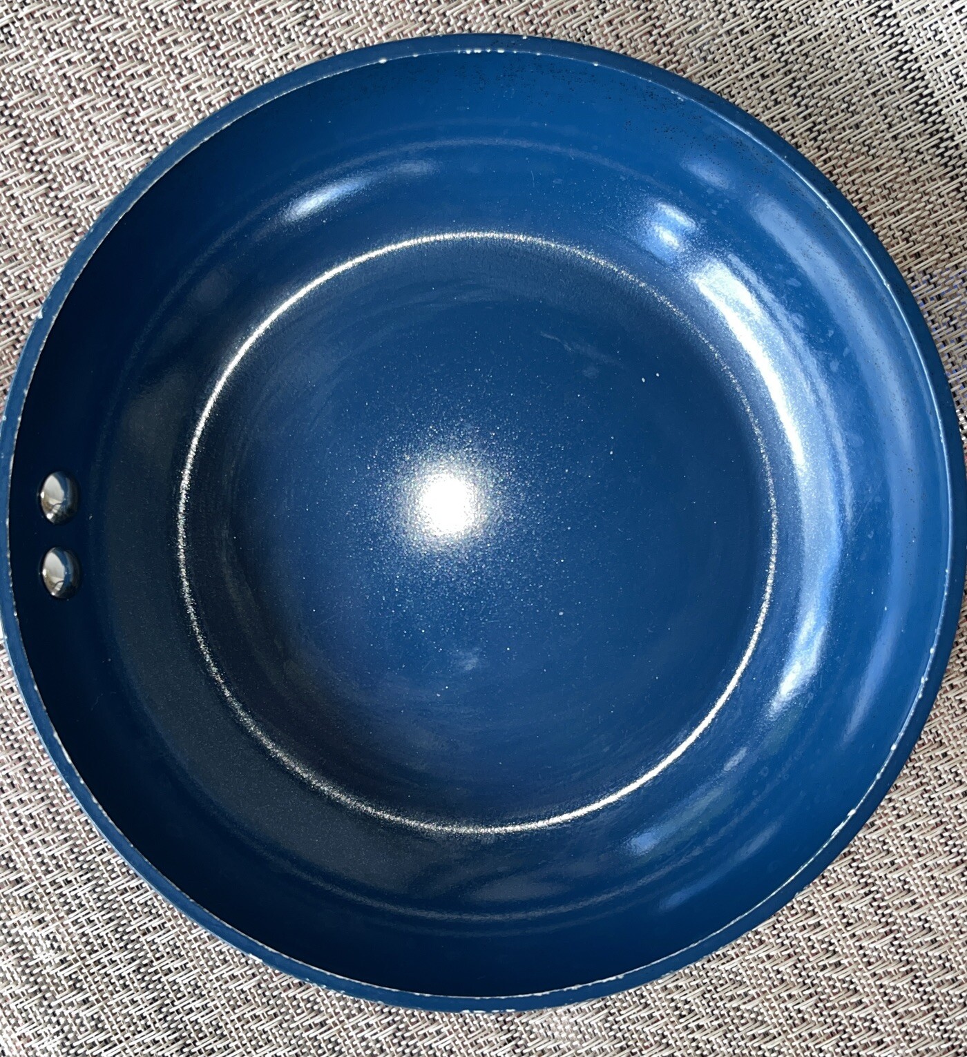 PHANTOM CHEF Dark BLUE 8″ FRY PAN With Wooden Look Handle