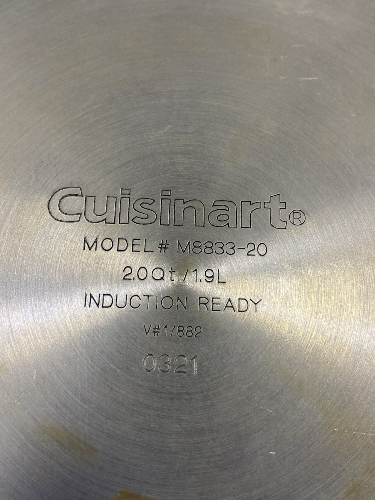 Cuisinart M8833-20 Stainless Steel 2.0 Qt Saute Pan 9 Inch Silver With Lid