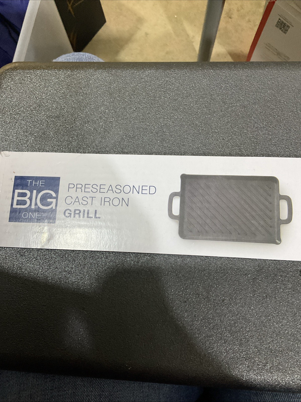 The Big One Pre Seasoned Cast Iron Grill 12.5”x8.5”