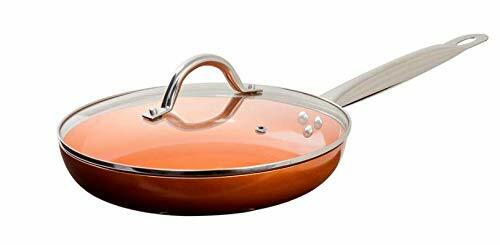 12 Piece Copper Ceramic Nonstick Cookware Set Fry Sauce Pan Casserole Fryer I…