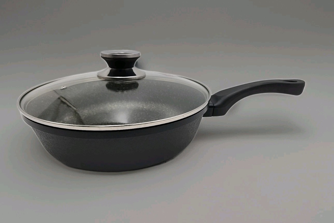 NEW Zawa Titanium Flat Bottom 28cm Pan with Lid