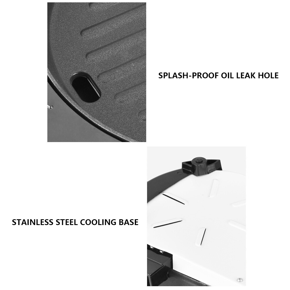 2 In 1 Hot Pot Barbecue Grill Portable Electric Non-stick Teppanyaki Pan Soup