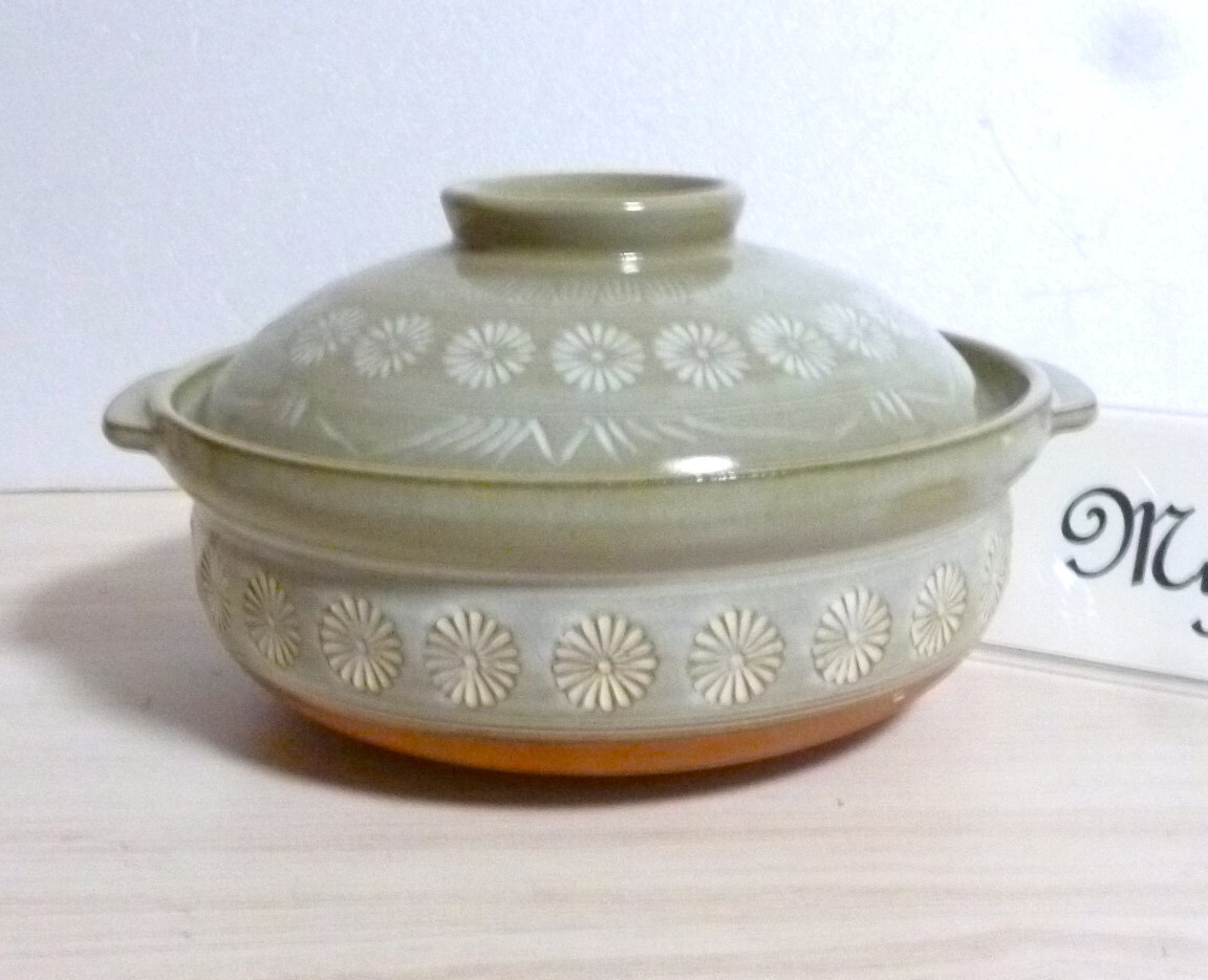 GINPO Mishima DONABE Japanese Earthen Pot For One 6-go, BANKO Ware Pottery