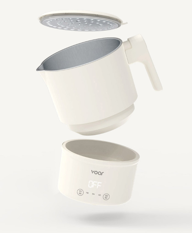 VOAR Easy Electric Pot C Portable Milk Powder Foldable All-Stainless Steel Pot