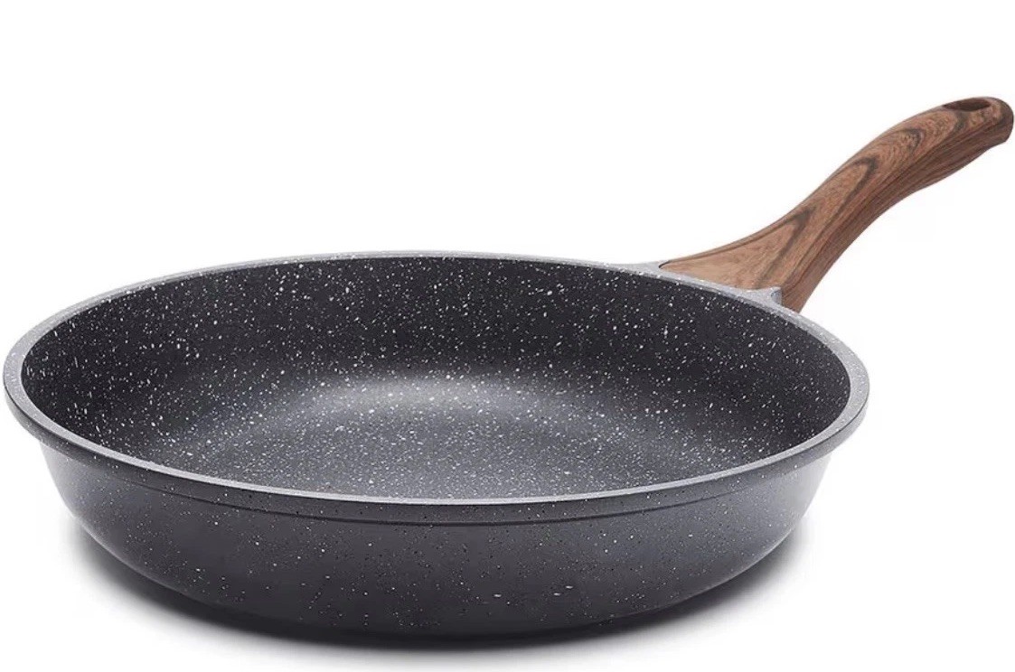 SENSARTE Nonstick Frying Pan Skillet, Swiss Granite Coating 8 Inch, Gray