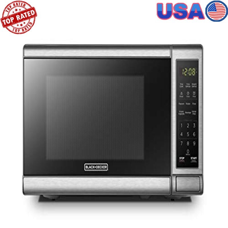 700 W Stainless Steel Microwave Oven W/ LED Control Panel Child Safety Lock New