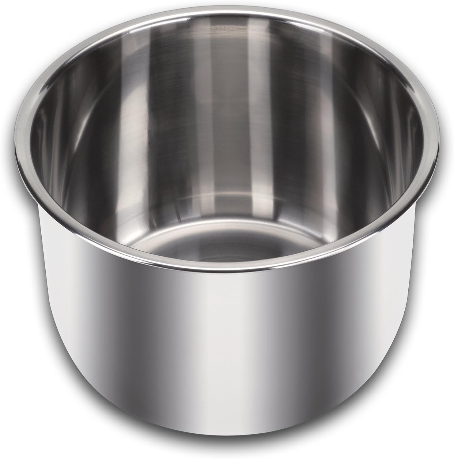 Stainless Steel Inner Cooking Pot 6-Qt Polished Surface Rice Cooker