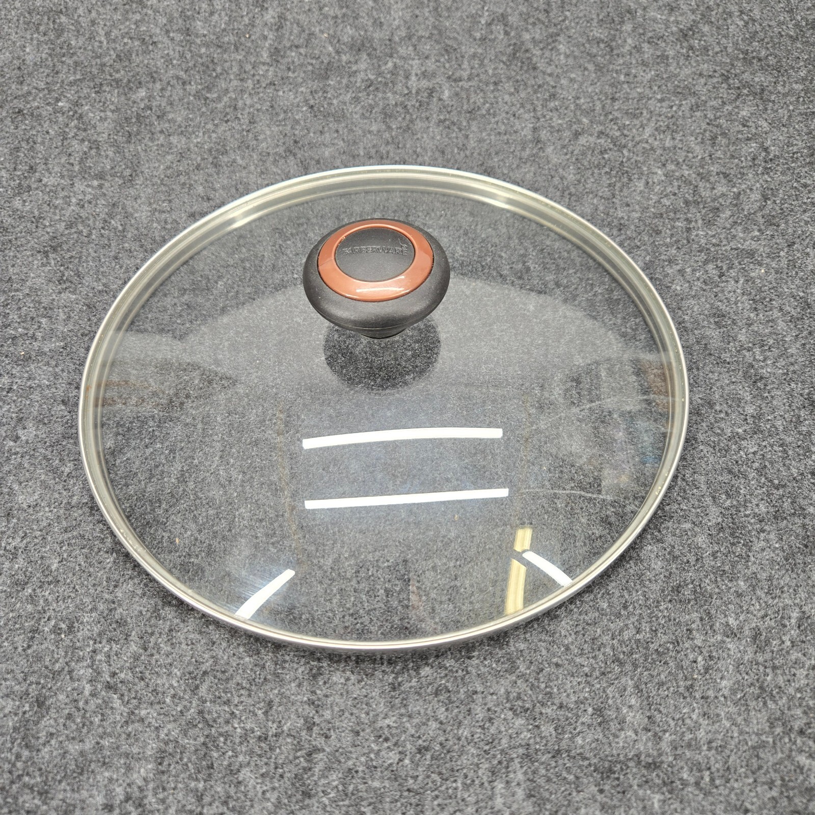 Farberware Glass Lid – 9.25 ” Replacement Lid – Clear with Black Handle