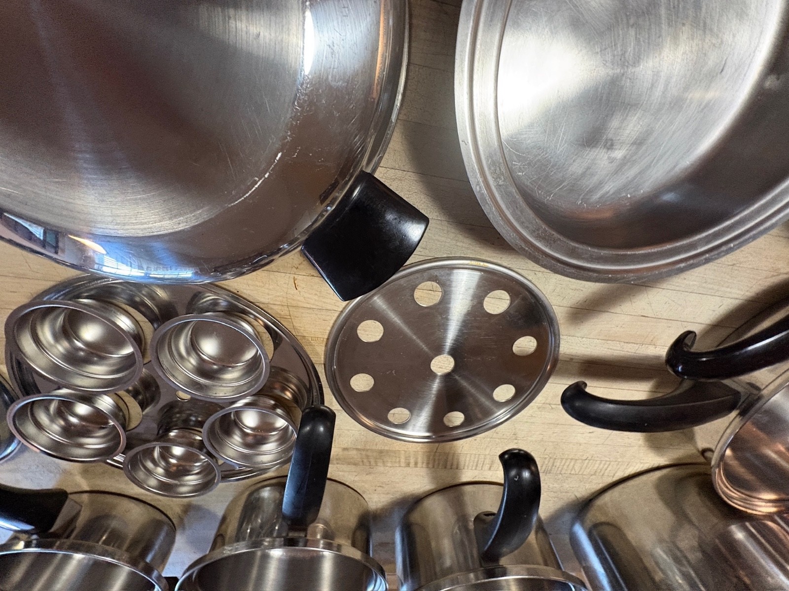 Vtg 14 pcs Seal-O-Matic Thermium Multi-Plex Stainless Steel USA Cookware Set USA
