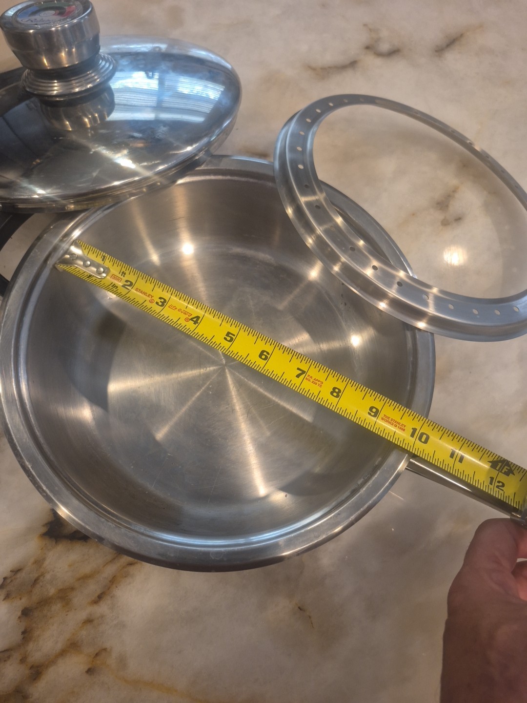 Rainbow Stainless Steel Nutri-thermic Compact Base 10″ Saute Pan W/ Lid