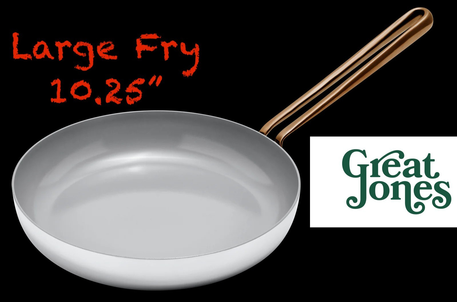 Great Jones Large Fry 10.25″ – Brand New – Nonstick Nontoxic Ceramic – Free SHP