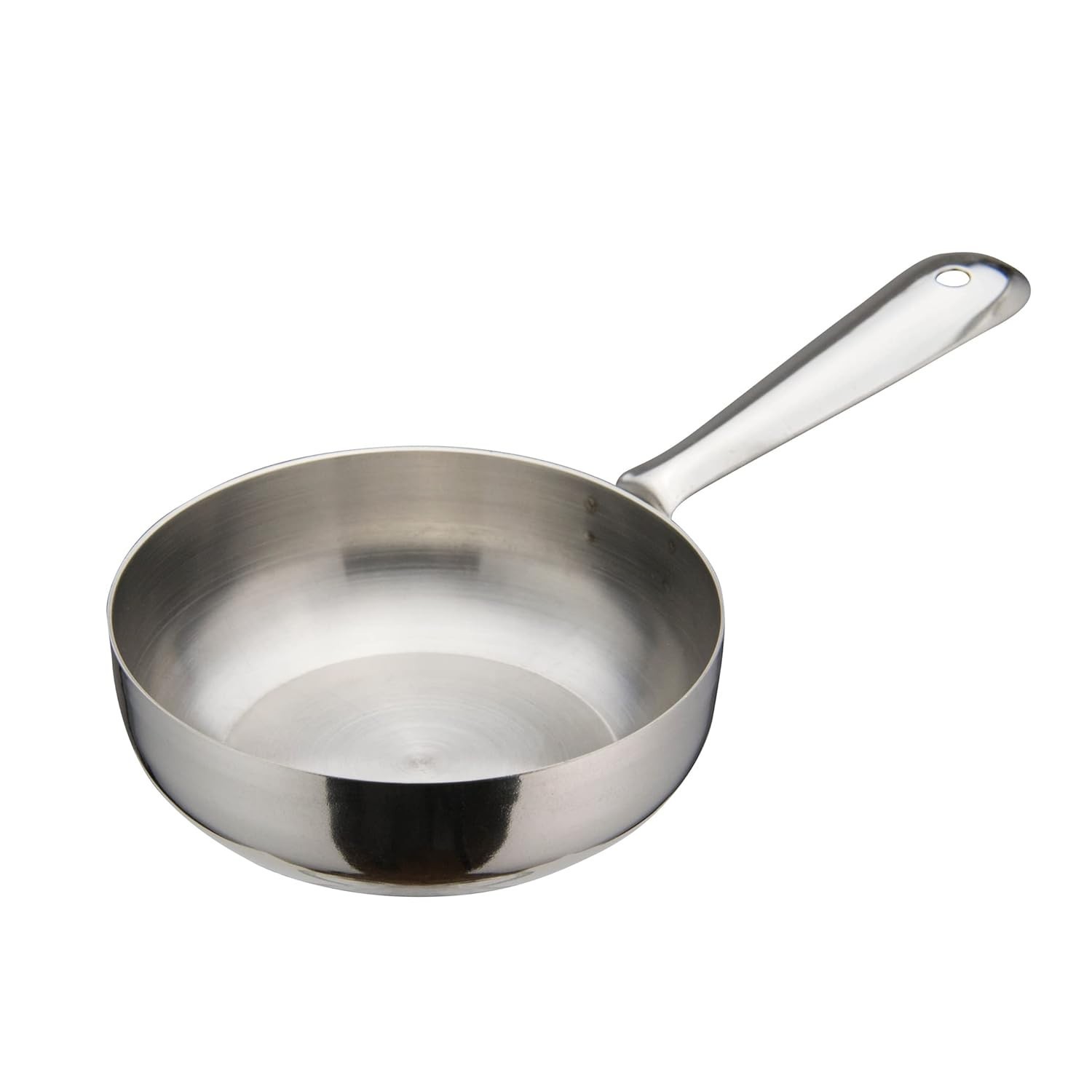 7 oz Stainless Steel Mini Fry Pan – Ideal for Cooking Eggs and Melting Sauces