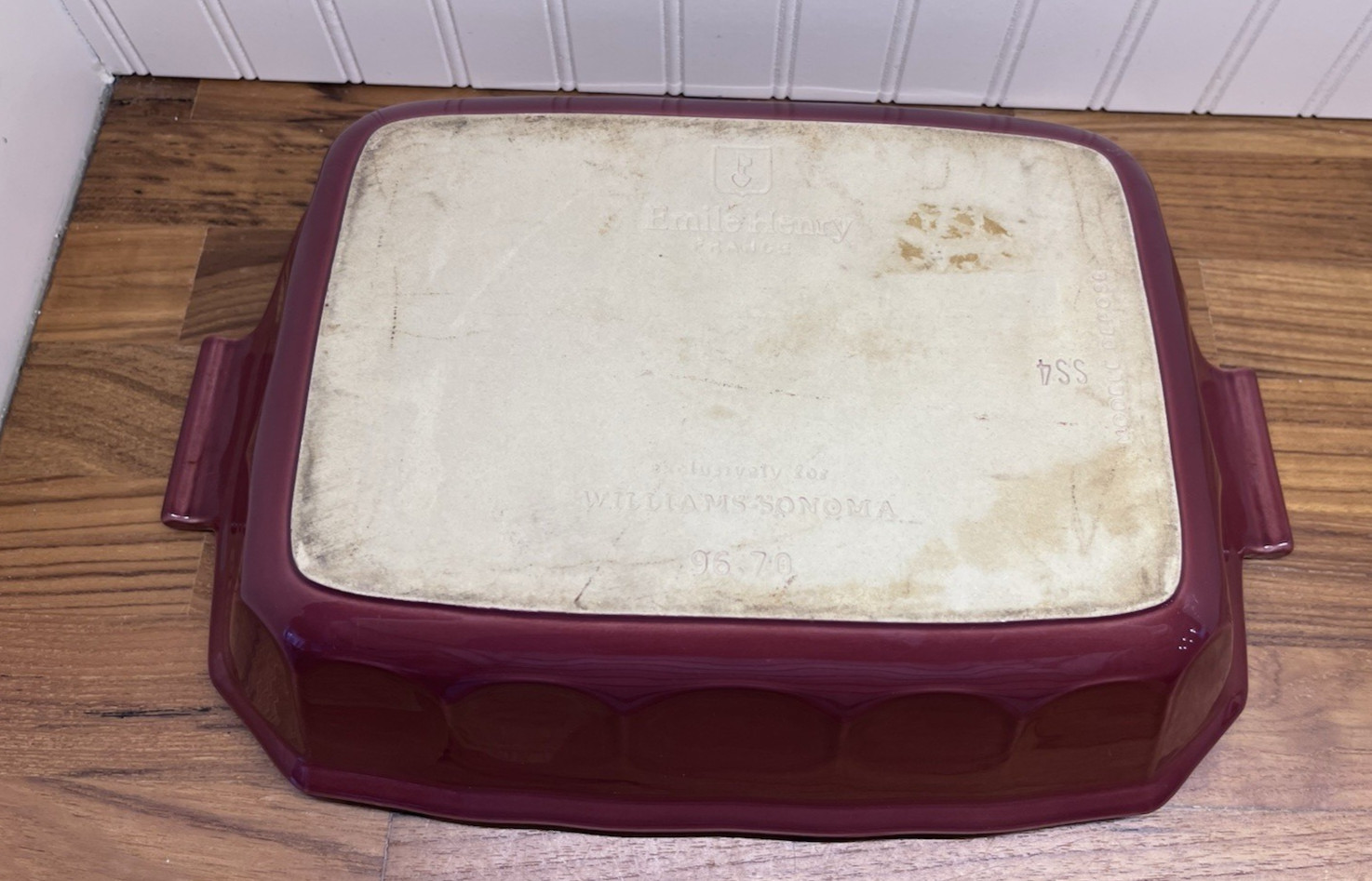 Emile Henry Williams Sonoma Cranberry 8×10 Baking Dish Casserole 96.70 France
