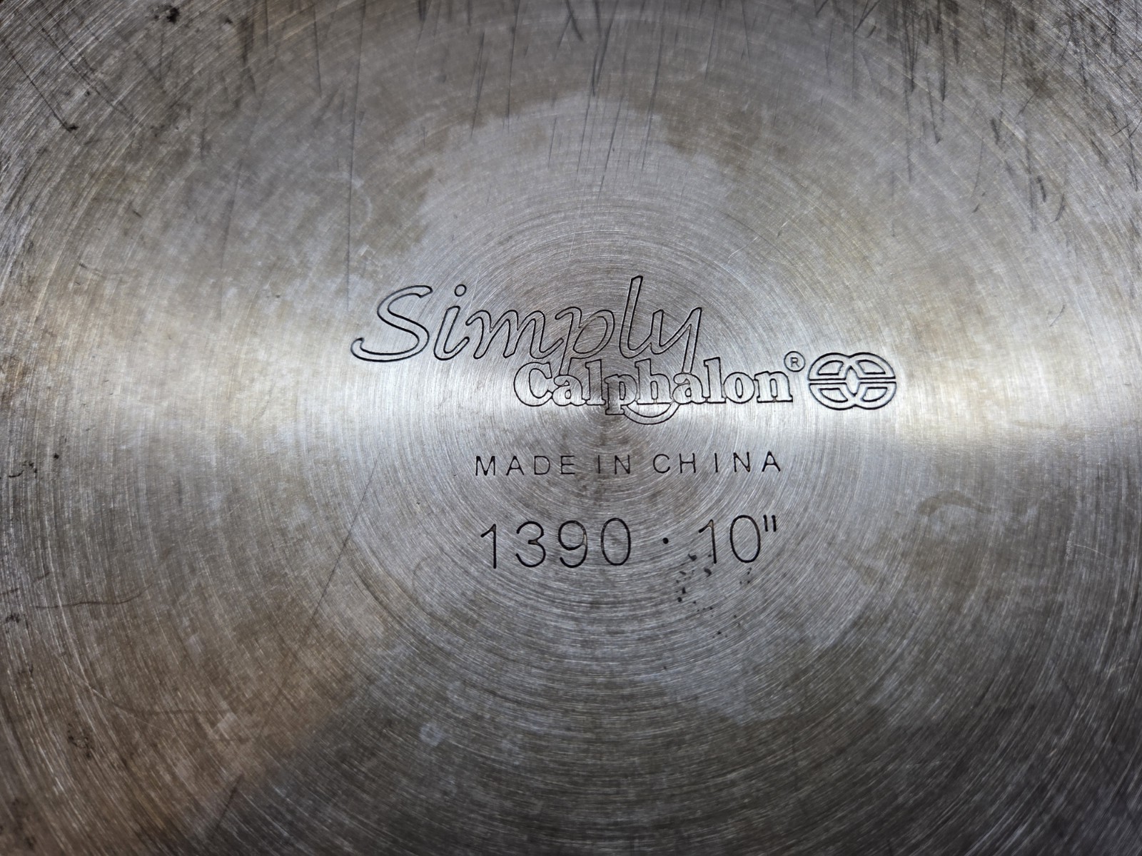 Simply Calphalon Stainless Steel 1390 10 in Skillet Fry Sauté Pan Glass Lid Nice