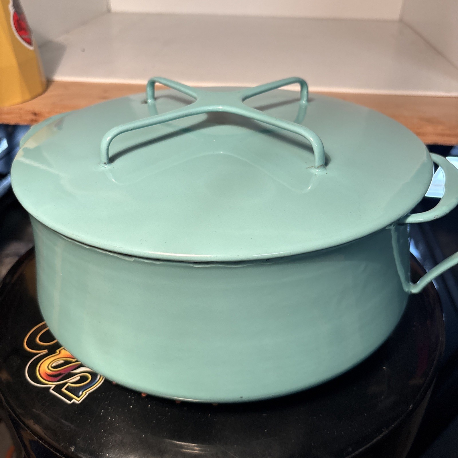Vintage Dansk Kobenstyle Turquoise 6 Qt Dutch Oven Jens Quistgaard MCM 1960s 10”