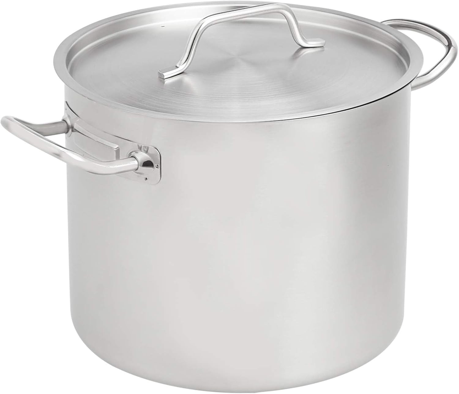 12 Quarts Stainless Steel Aluminum-Clad Stock Pot with Cover, Induction