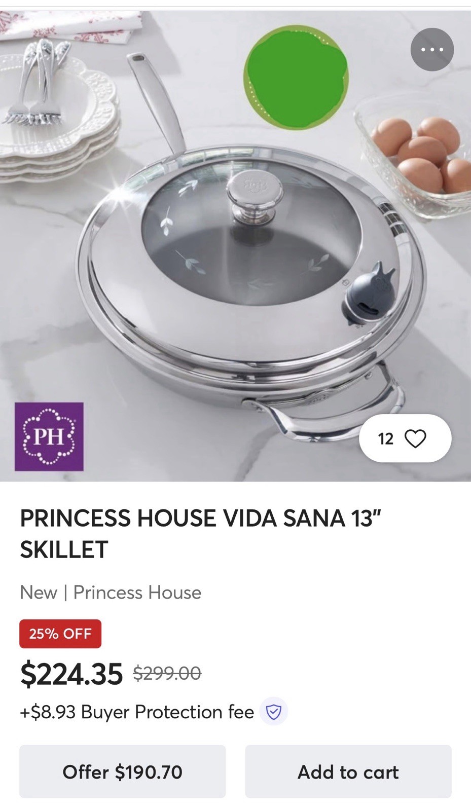 PRINCESS HOUSE 13″ 5PLY VIDA SANASKILLET STAINLESS STEEL