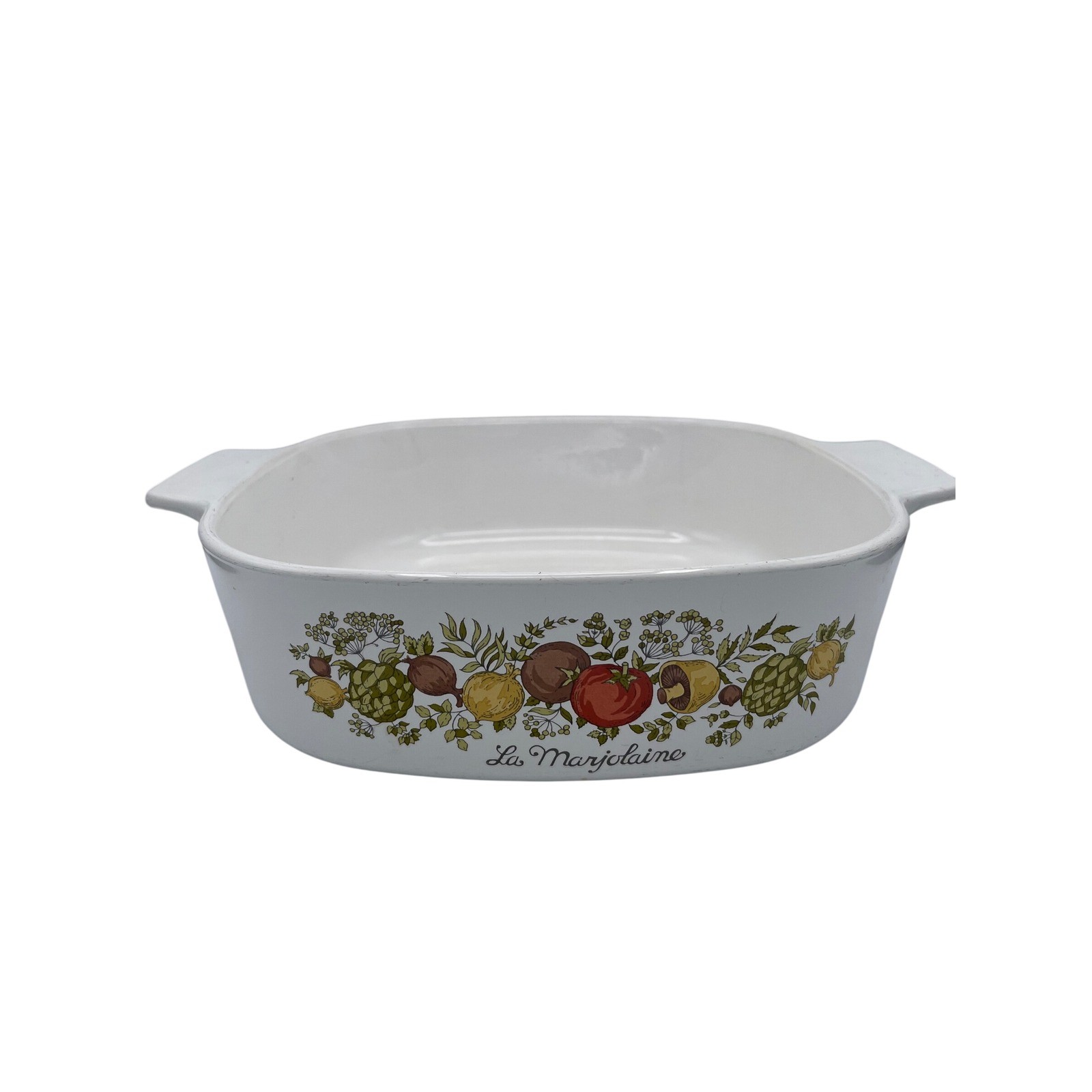 Vintage Corning Ware La Marjolaine 2 Quart Casserole Dish A-2-B White Pyroceram