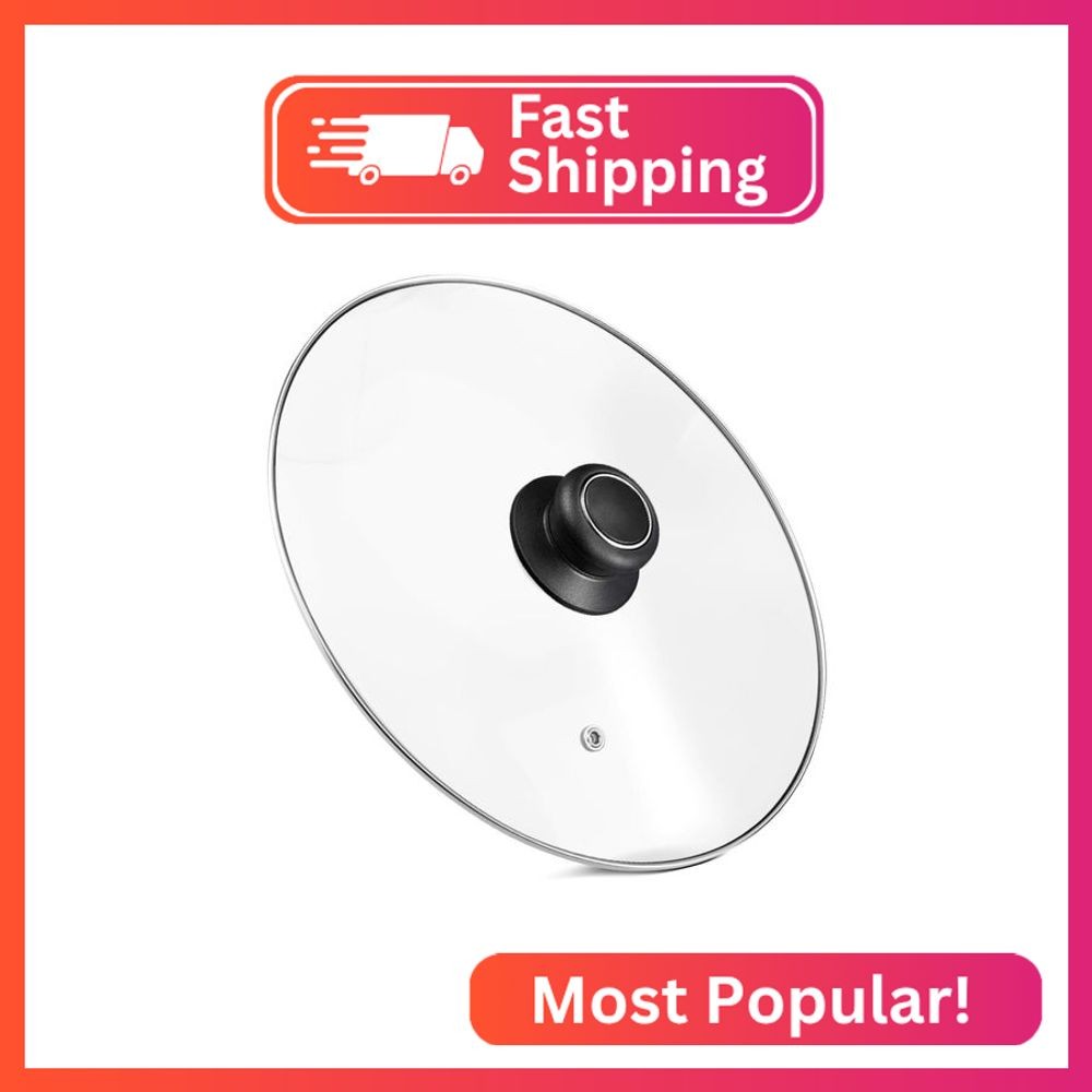 10.5 Inch Glass Lid for Frying Pan, Fry Pan, Skillet, Pan Lid, Fits Pot, Cast Ir