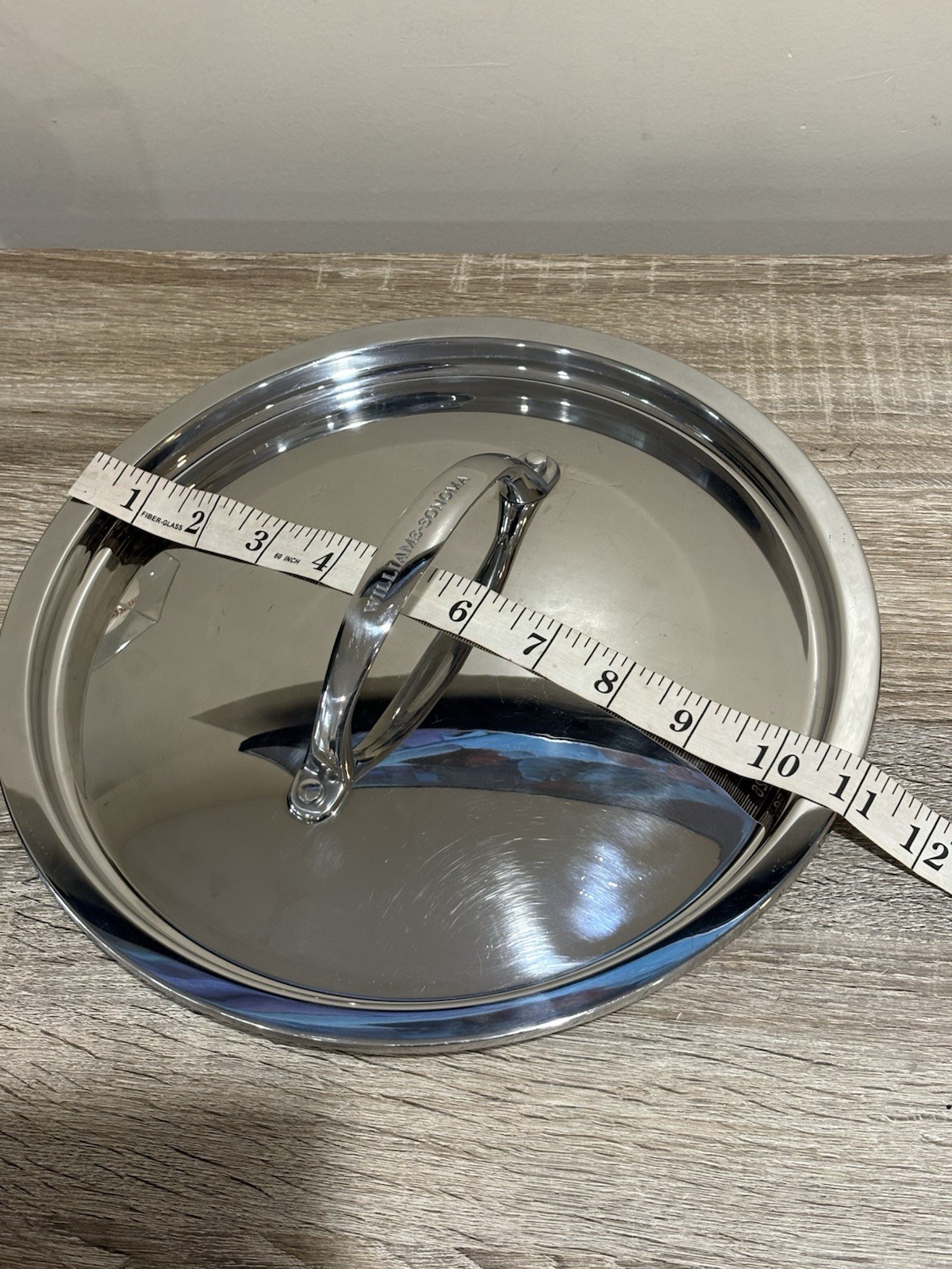 Williams Sonoma Stainless Steel Replacement Lid 10″ Diameter LID ONLY