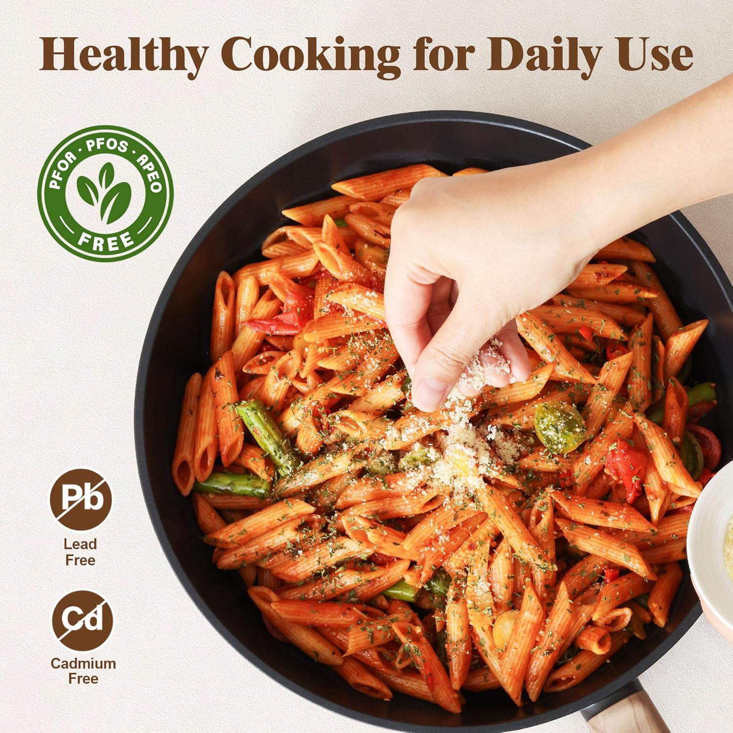 20-Piece Nonstick Cookware Set, Induction & Dishwasher Safe, PFOA Free