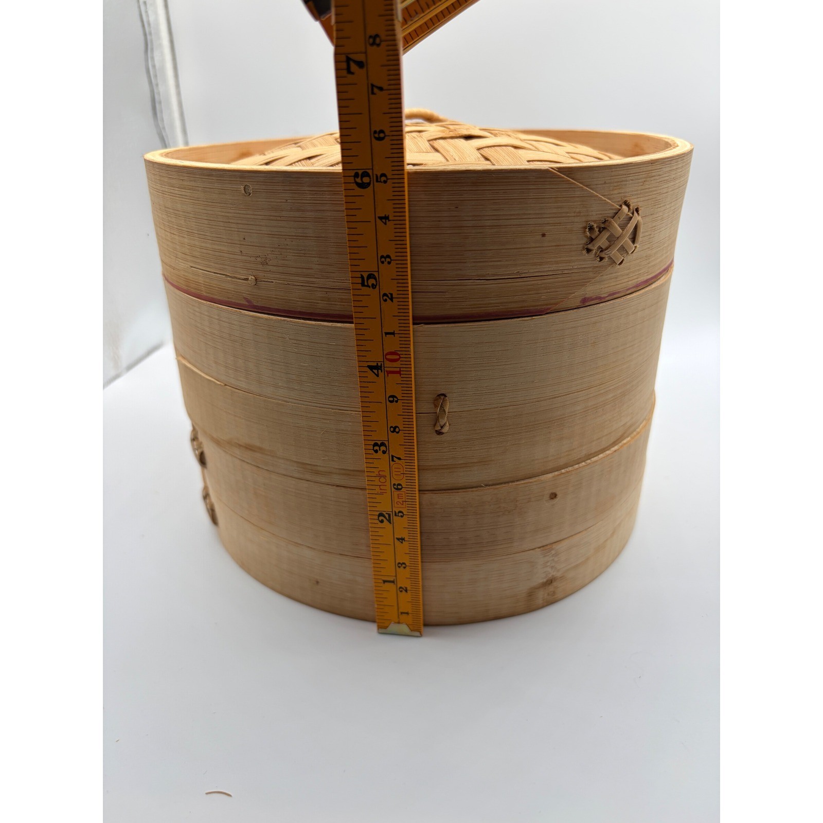 8″ Bamboo Steamer Basket 2-Tier with Lid Asian Cooking Dumpling Bao